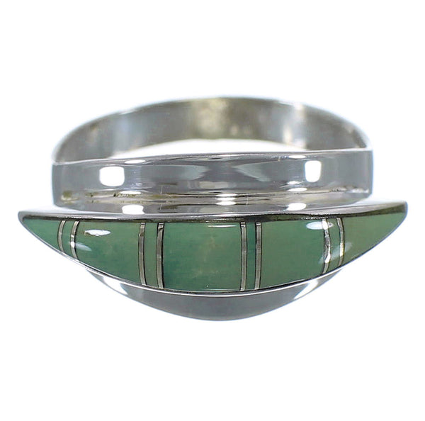 Southwest Turquoise And Authentic Sterling Silver Ring Size 7-3/4 YX89640